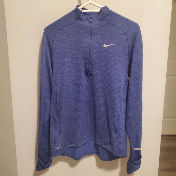 Men's Blue Long Sleeve 1/4 Zip Nike Dri Fit - Picture 1 of 5